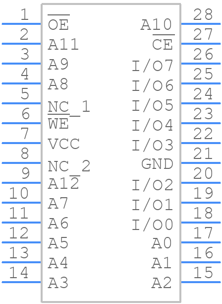 AT28C64B-15TU-T - Microchip - PCB symbol