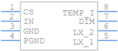 MAX16822BASA+T - Analog Devices - PCB symbol