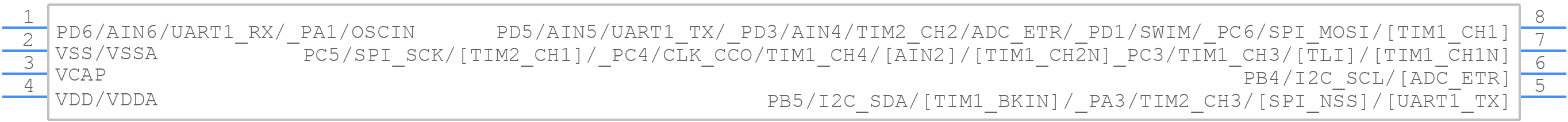 STM8S001J3M3TR - STMicroelectronics - PCB symbol