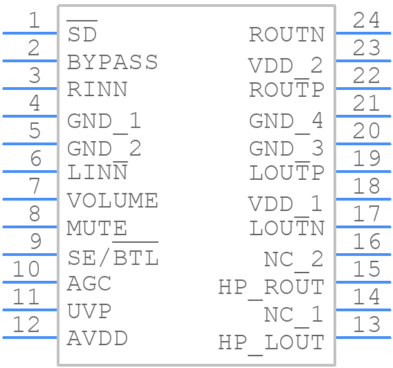 PAM8009DHR - Diodes Incorporated - PCB symbol