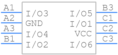 MAX3206EEWL+T - Analog Devices - PCB symbol