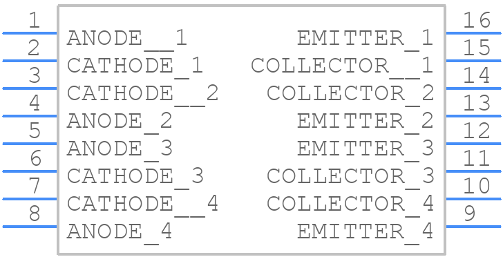 PC849 - Sharp Microelectronics - PCB symbol