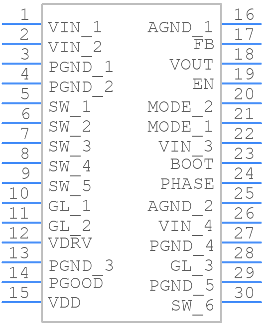 SIC438BED-T1-GE3 - Vishay - PCB symbol