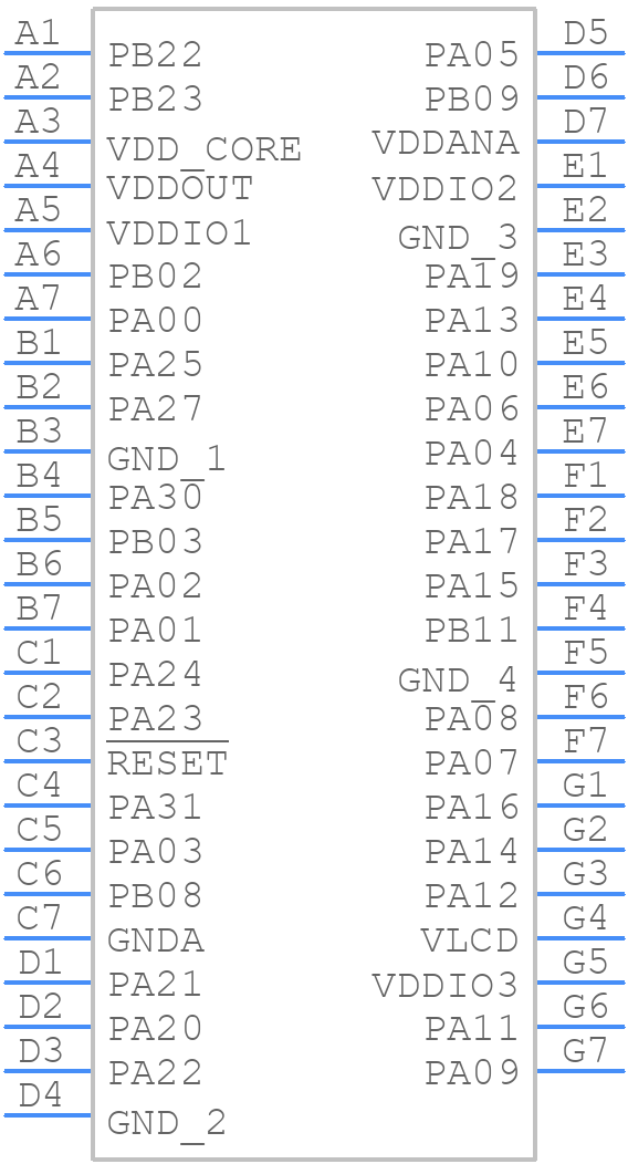 ATSAML22G18A-UUT - Microchip - PCB symbol
