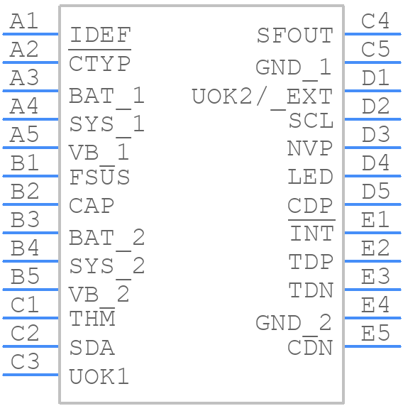 MAX14747EWA+ - Analog Devices - PCB symbol