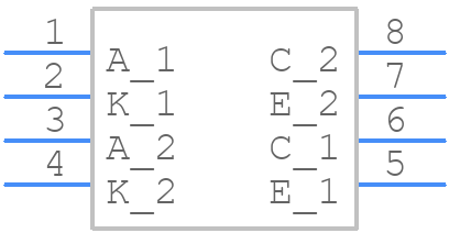 TLP621-2 - Isocom - PCB symbol