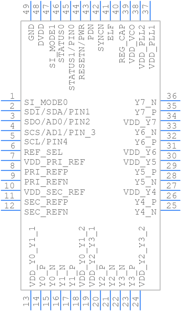 CDCM6208V1FRGZR - Texas Instruments - PCB symbol