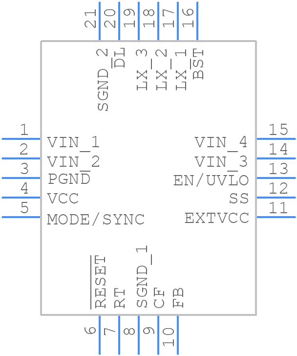 MAX17536ATP+ - Analog Devices - PCB symbol