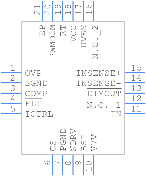 MAX20090ATP/V+ - Analog Devices - PCB symbol