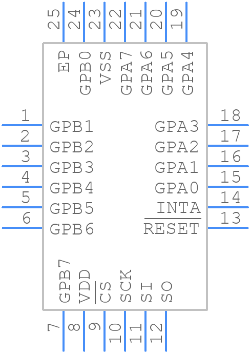 MCP23S18T-E/MJVAO - Microchip - PCB symbol