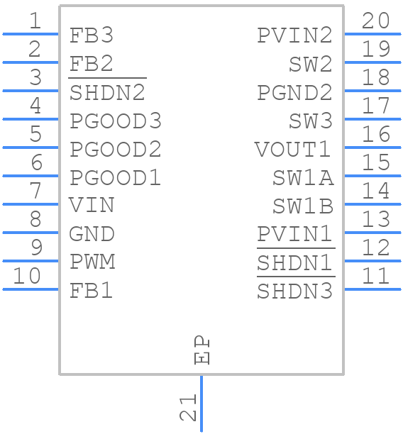 LTC3521IFE#PBF - Analog Devices - PCB symbol