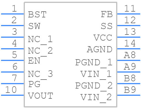 MP8712GL-P - Monolithic Power Systems (MPS) - PCB symbol