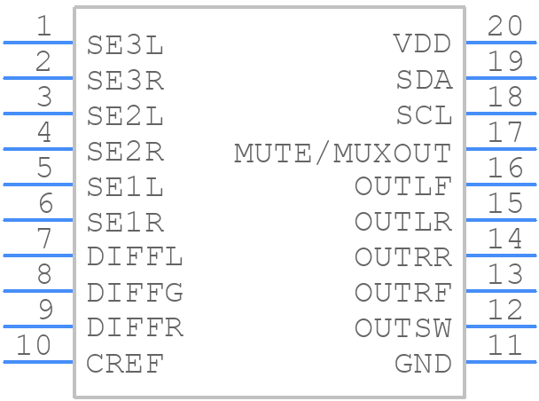 TDA7418 - STMicroelectronics - PCB symbol