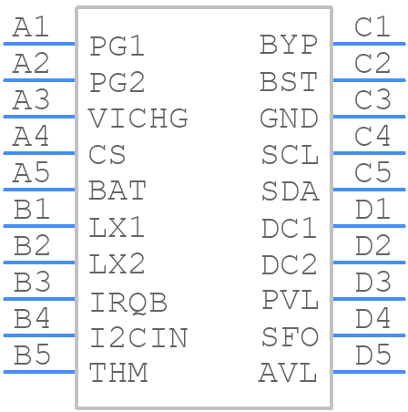 MAX8971GEWP+T - Analog Devices - PCB symbol