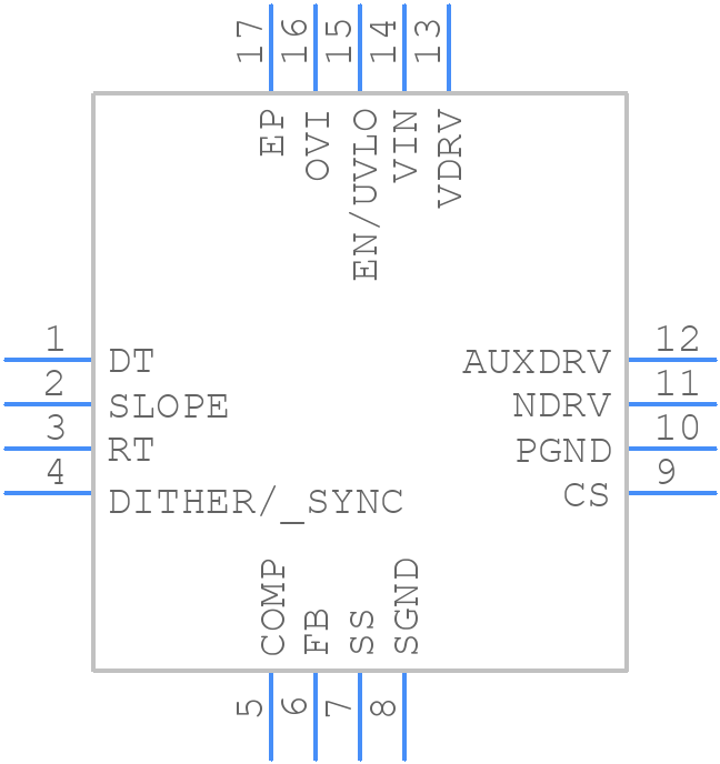 MAX17599ATE+T - Analog Devices - PCB symbol