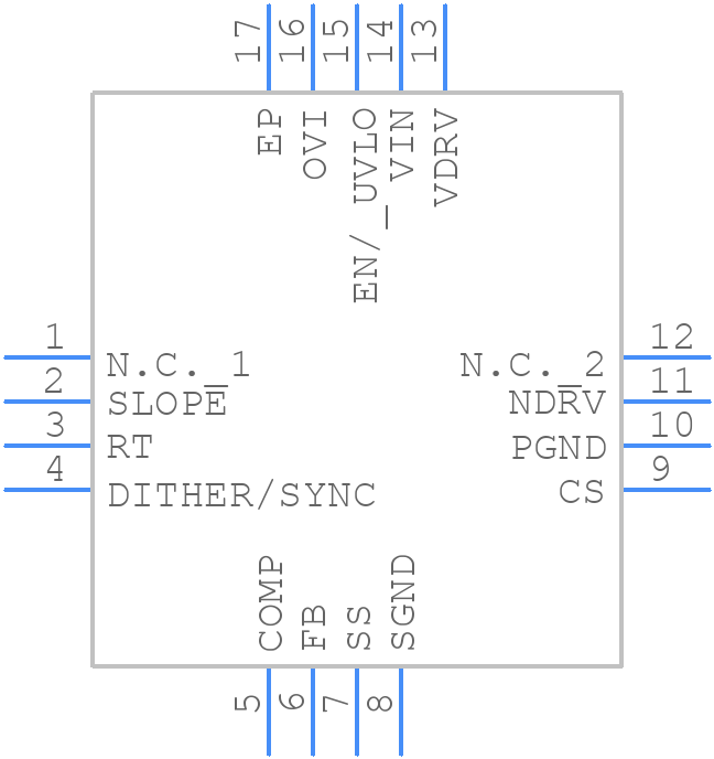 MAX17595ATE+T - Analog Devices - PCB symbol