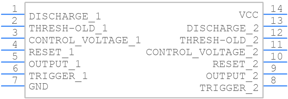 LM556CN - Texas Instruments - PCB symbol