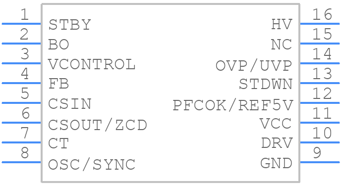 NCP1605ADR2G - onsemi - PCB symbol