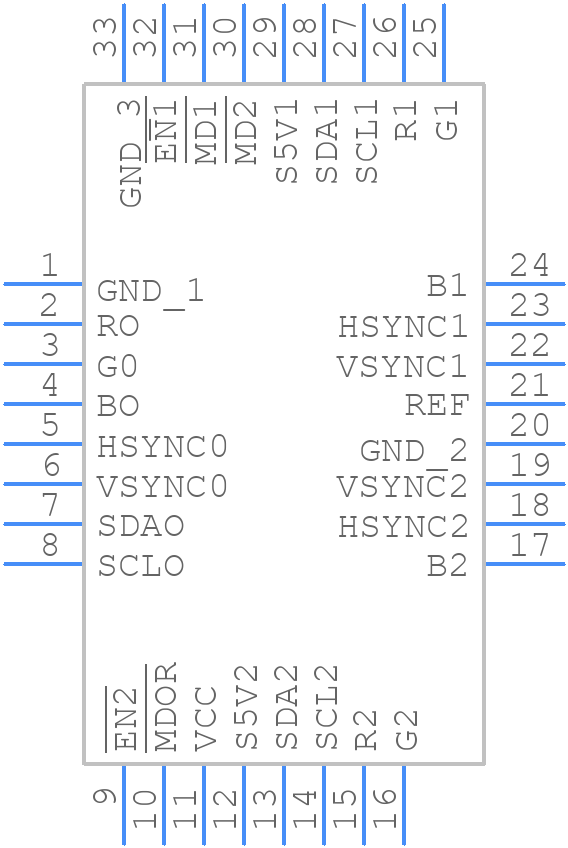 MAX14983EETJ+T - Analog Devices - PCB symbol