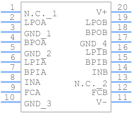 MAX275ACPP+ - Analog Devices - PCB symbol