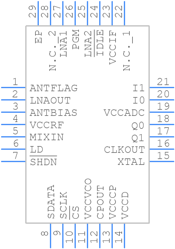 MAX2769ETI+ - Analog Devices - PCB symbol