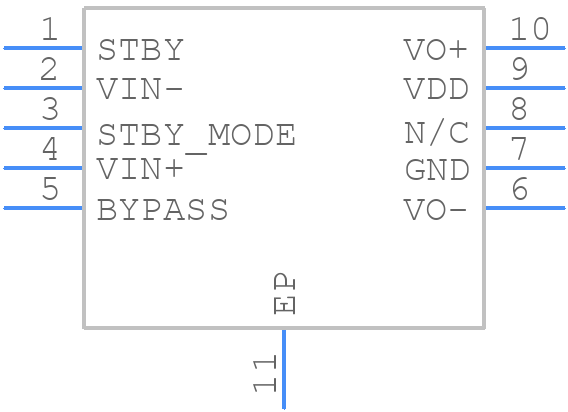 TS4994IQT - STMicroelectronics - PCB symbol