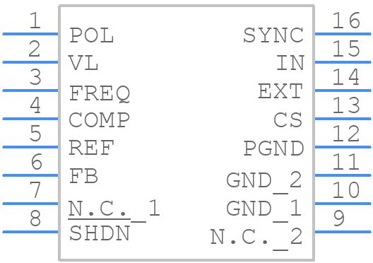 MAX1847EEE+T - Analog Devices - PCB symbol