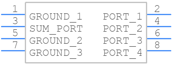 SCP-4-1W+ - Mini-Circuits - PCB symbol