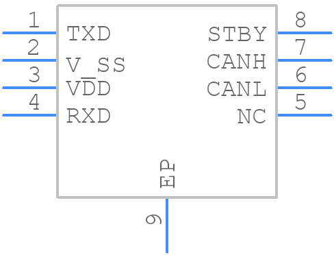 MCP2544FDT-H/MNY - Microchip - PCB symbol