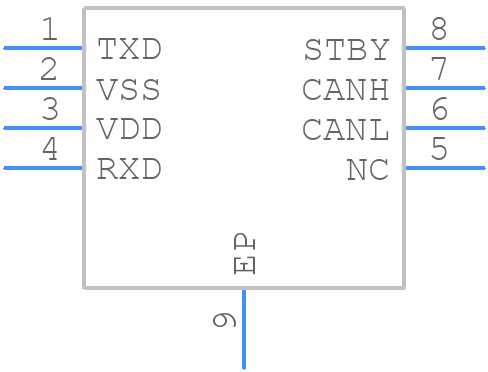 MCP2544WFDT-H/MNY - Microchip - PCB symbol