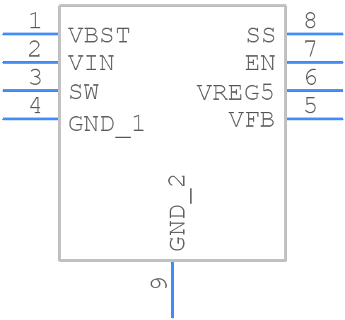 TPS54239EDDA - Texas Instruments - PCB symbol