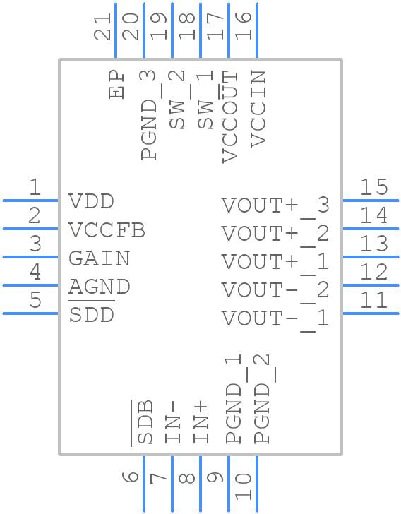 TPA2014D1RGPR - Texas Instruments - PCB symbol