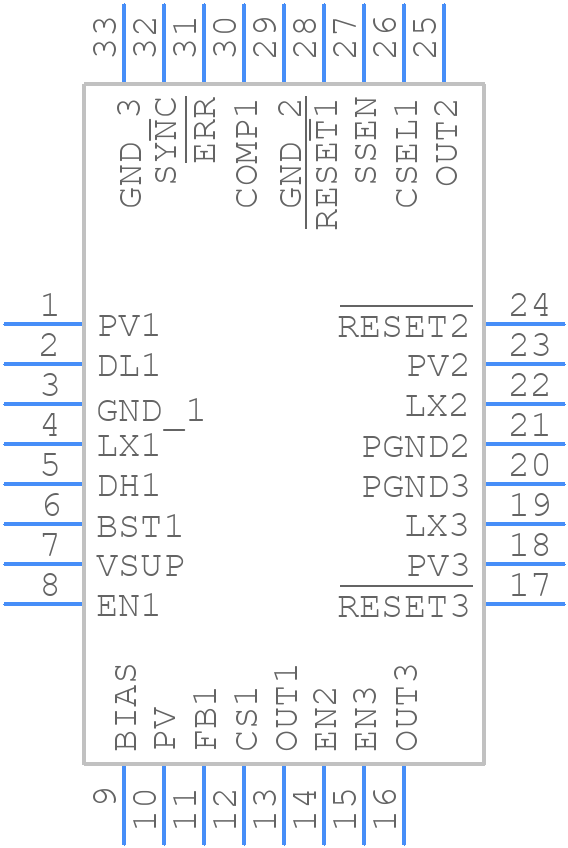 MAX16993ATJA/V+ - Analog Devices - PCB symbol