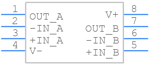 OPA2322AID - Texas Instruments - PCB symbol