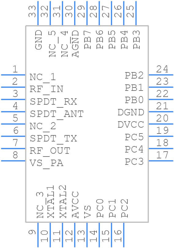ATA8520E-GHQW - Microchip - PCB symbol