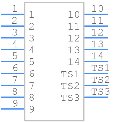 P7SA14P - OMRON Electronics - PCB symbol