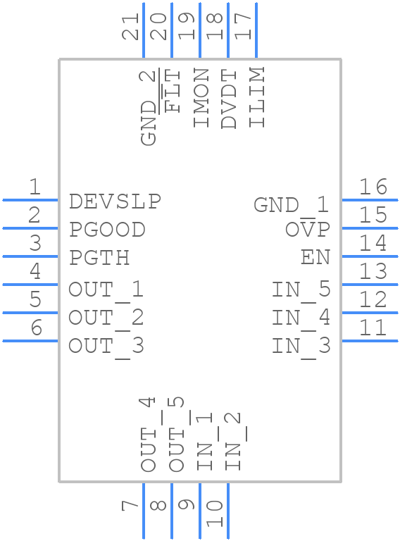 TPS25940LRVCT - Texas Instruments - PCB symbol