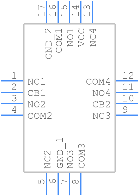 MAX4740ETE+T - Analog Devices - PCB symbol