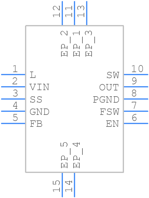 TPS61081DRCR - Texas Instruments - PCB symbol