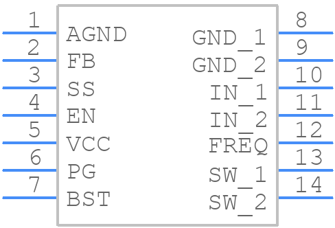 MPQ8612GL-12-P - Monolithic Power Systems (MPS) - PCB symbol