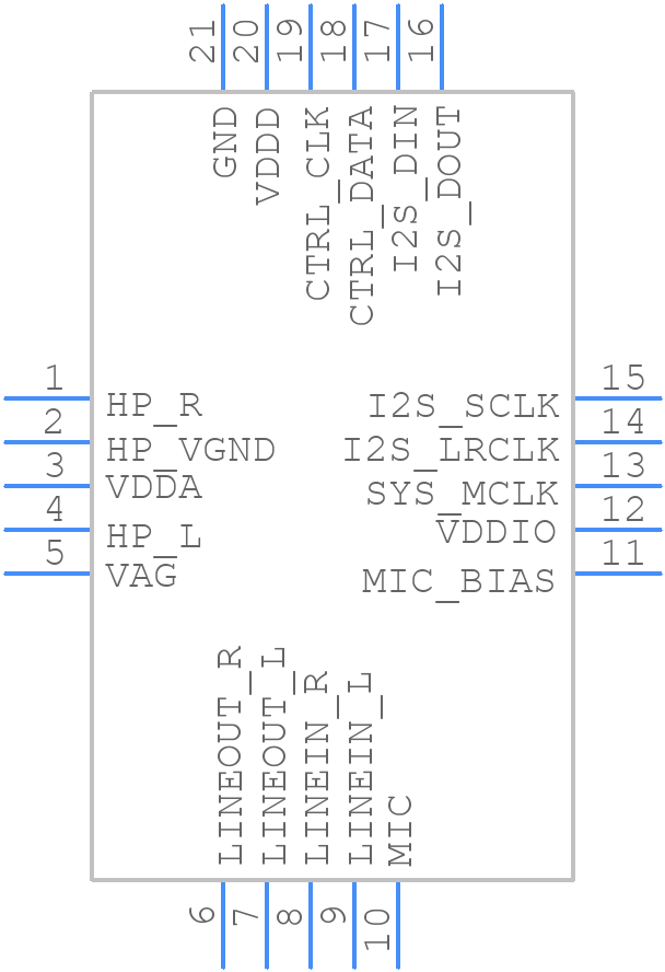 SGTL5000XNLA3R2 - NXP - PCB symbol