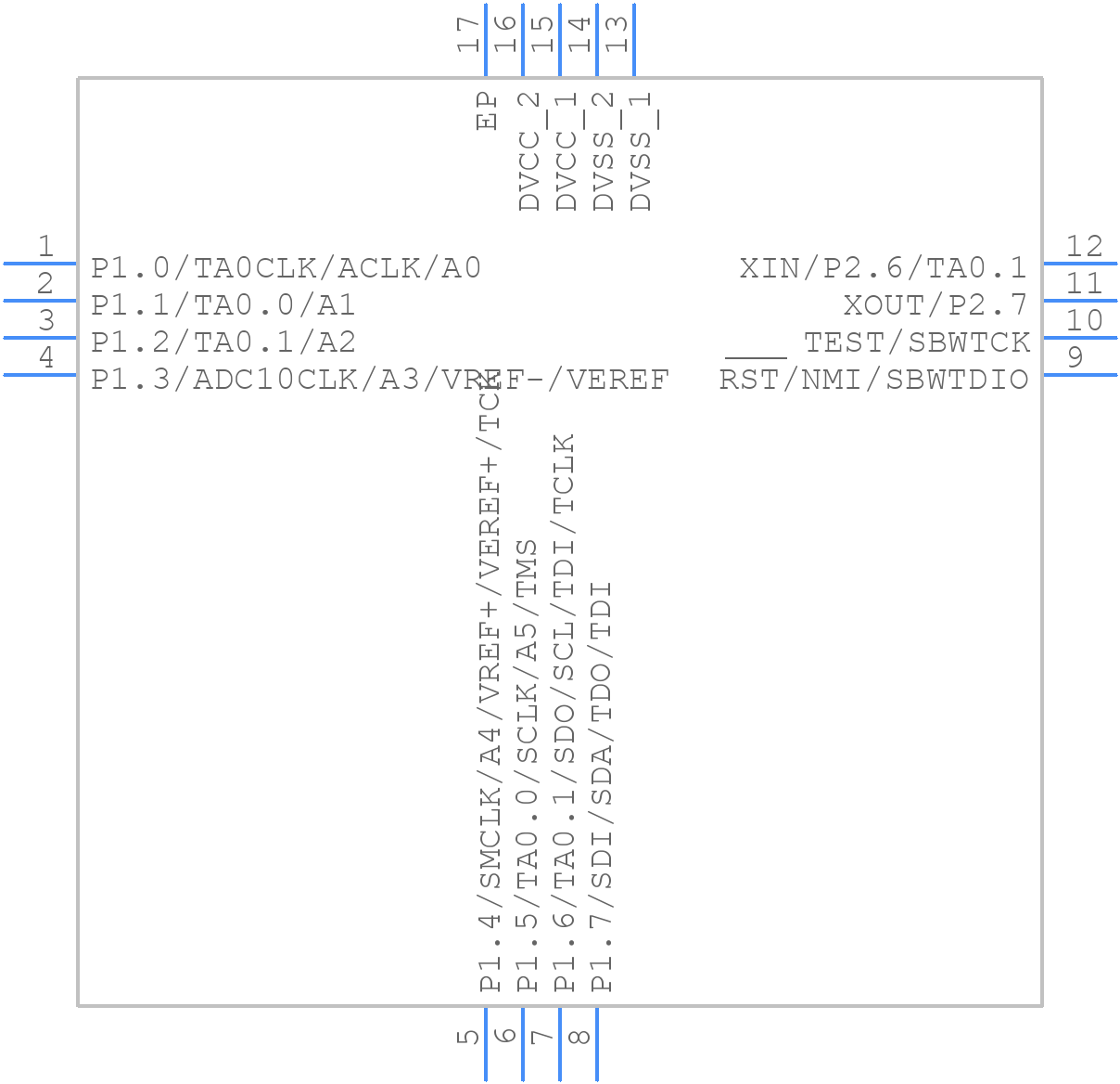 MSP430G2231IRSARQ1 - Texas Instruments - PCB symbol
