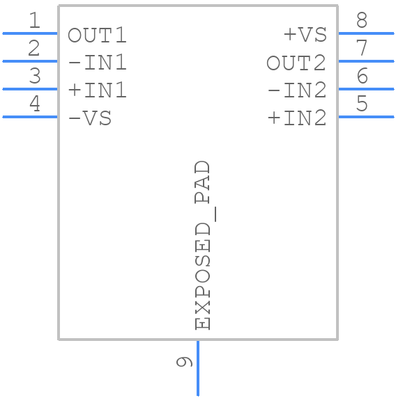 ADA4896-2ACPZ-RL - Analog Devices - PCB symbol
