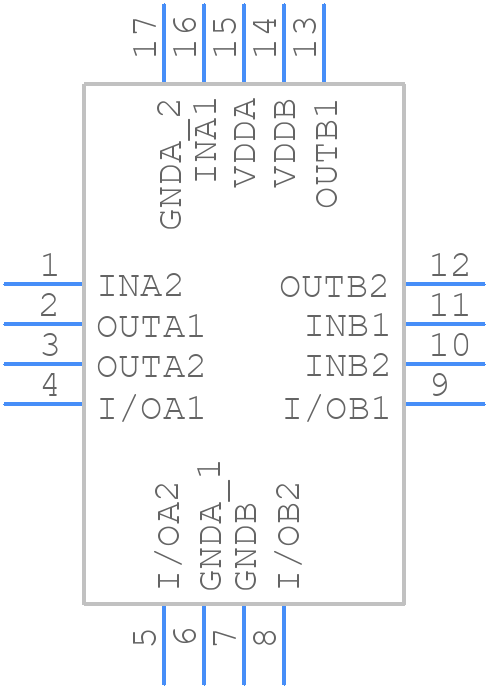 MAX14842ATE+T - Analog Devices - PCB symbol