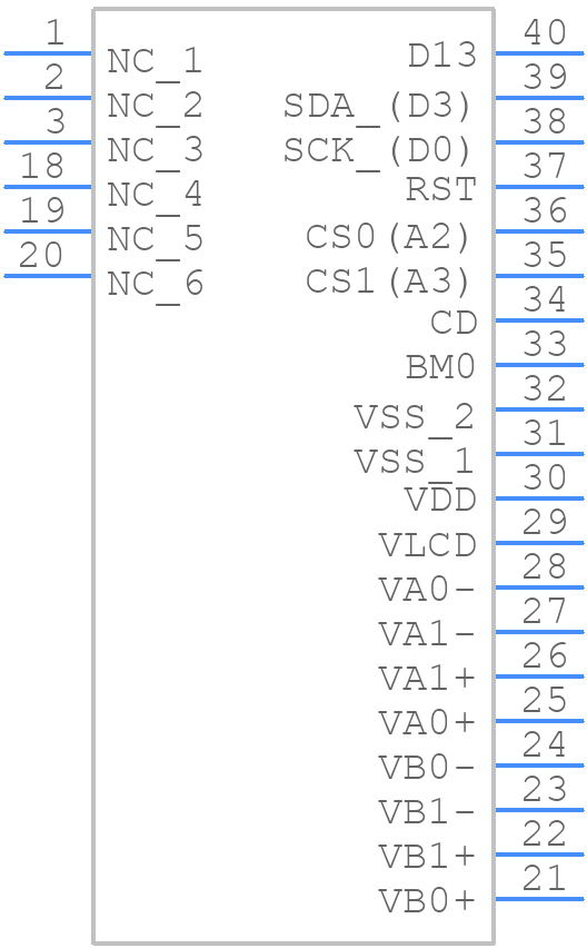 EA DOGM240S-6 - Display Visions - PCB symbol