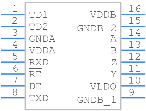 MAX14859GWE+ - Analog Devices - PCB symbol