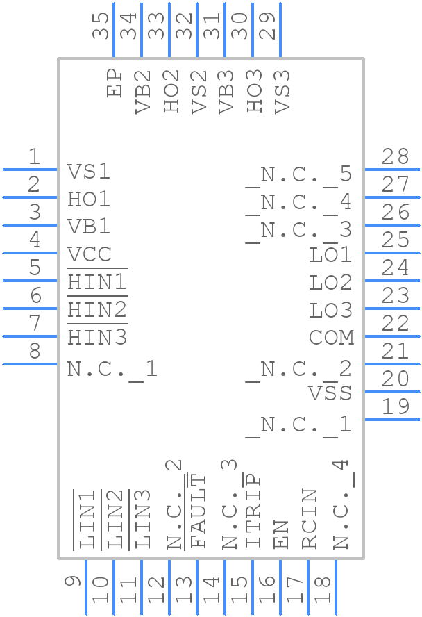IRS2336DMTRPBF - Infineon - PCB symbol