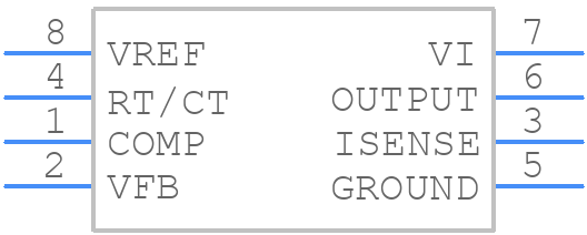 UC3843AN - STMicroelectronics - PCB symbol