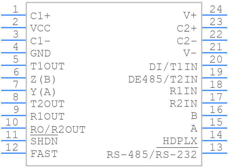 MAX3161EEAG+ - Analog Devices - PCB symbol