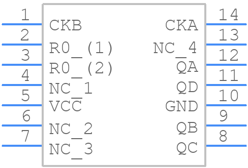 SN74LS93NG4 - Texas Instruments - PCB symbol